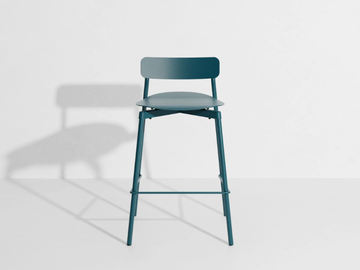 FROMME - High stackable powder coated aluminium stool with footrest by Petite Friture - view 2